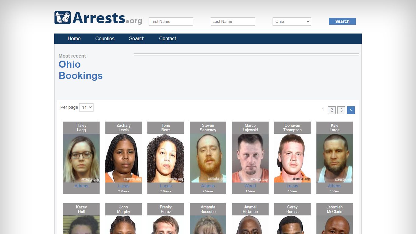 Ohio Arrests and Inmate Search